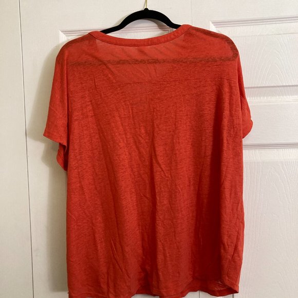 Old Navy Shirt Plus Size Size 2XL Quarter Button Preppy Orange - Picture 3 of 3
